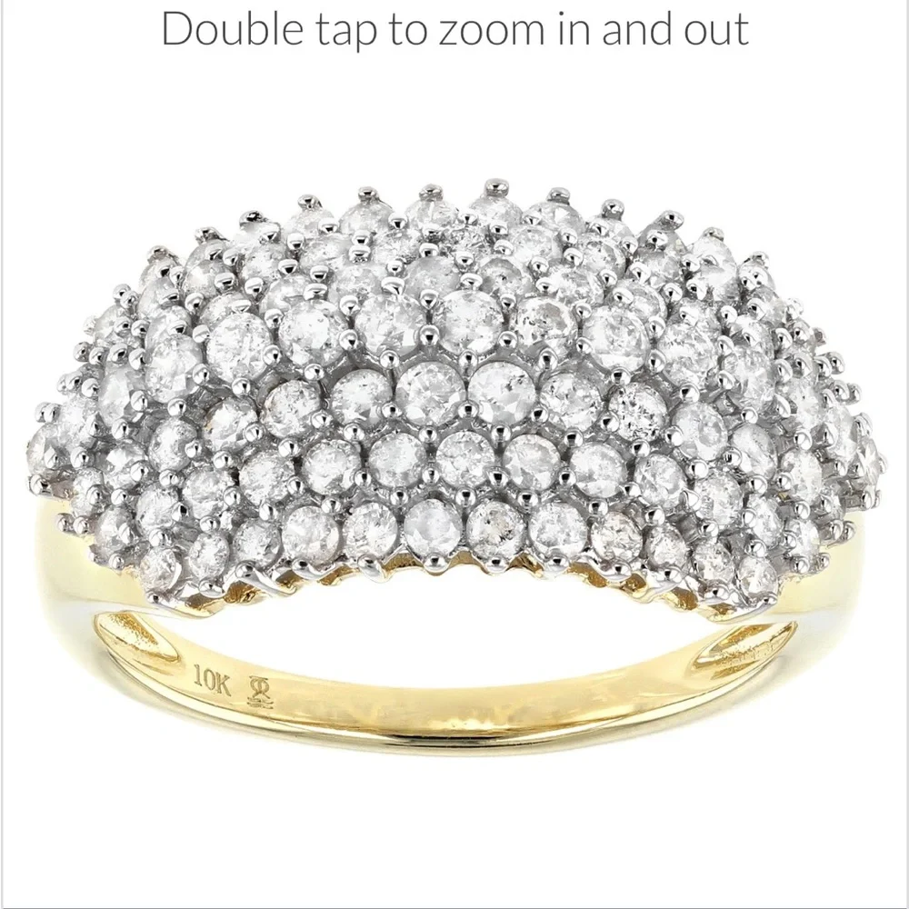 3g 10K 1 & 1/2 carat Diamond SOLID Yellow Gold NATURAL Diamond Ring 1.… - Picture 2 of 15